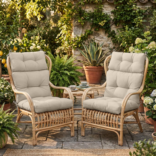 COOS BAY Outdoor Chair Cushions High Back 46x22 Inch, 4 Pack