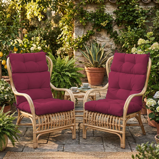 COOS BAY Outdoor Chair Cushions High Back 46x22 Inch, 4 Pack