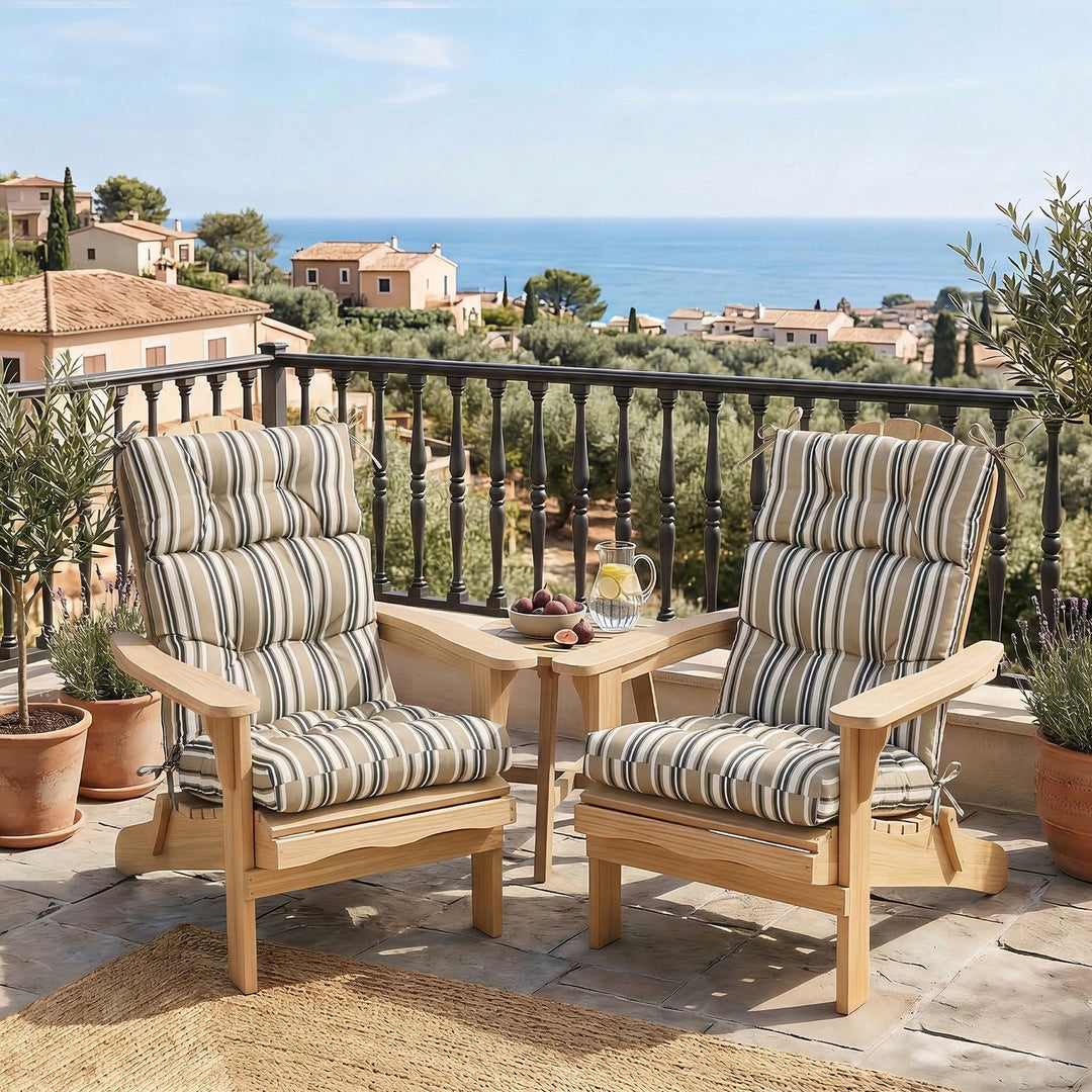 COOS BAY Outdoor Chair Cushions High Back 46x22 Inch, 4 Pack