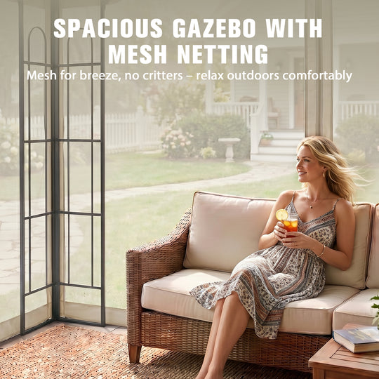 COOS BAY 10x12 Outdoor Patio Gazebo with Netting
