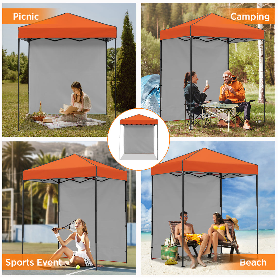 COOS BAY Pop Up Canopy Tent 6x4 with One Removable Sun Wall