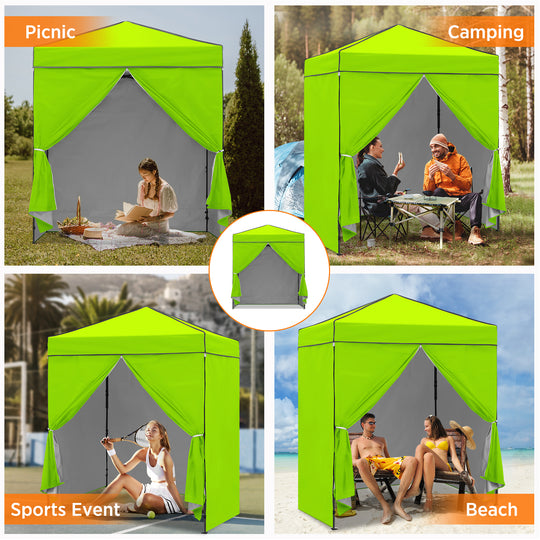 COOS BAY Pop Up Canopy Tent 6x4 with Four Removable Sun Walls