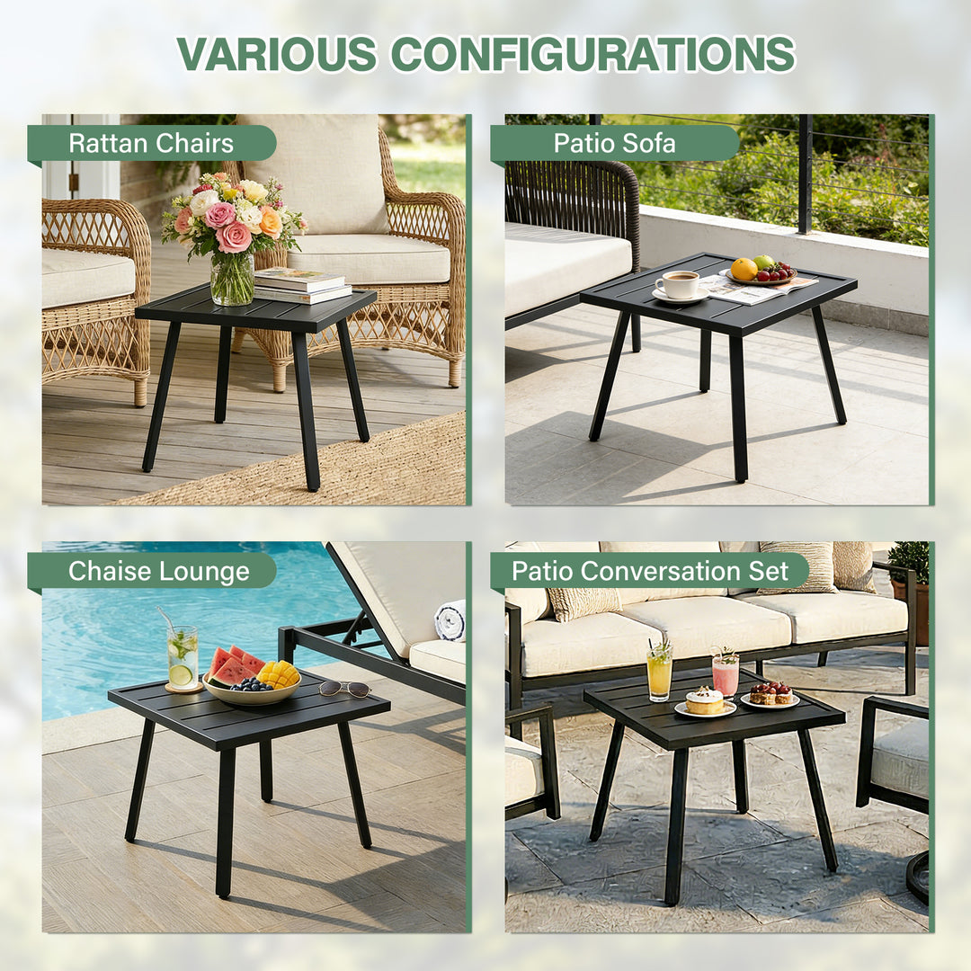 COOS BAY Urban Oasis Metal Side Table/Coffee Table