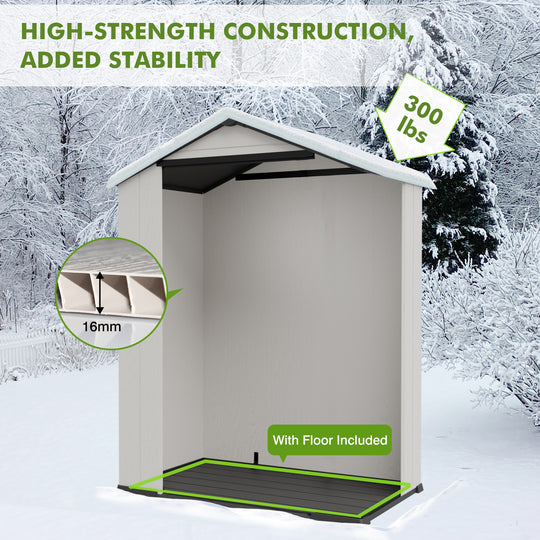 COOS BAY 8x6/8x8/5x3/6x4 Outdoor Storage Shed with Floor, Lockable Doors