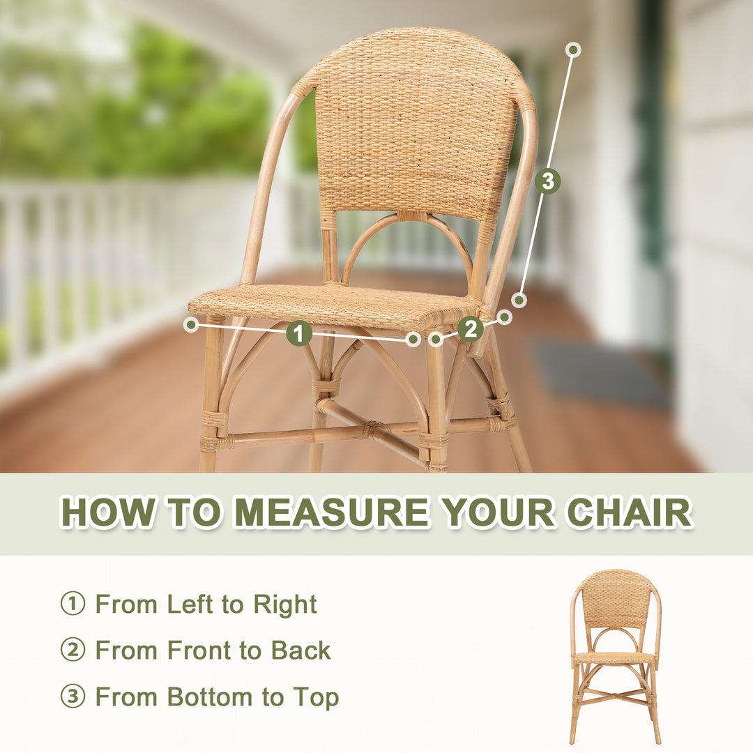 COOS BAY Tufted High Back Chair Cushions, 42x21 Inch, Set of 2