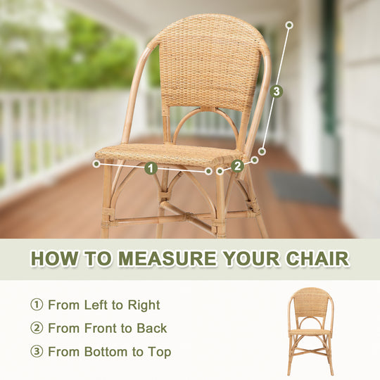 COOS BAY Tufted High Back Chair Cushions, 42x21 Inch, Set of 2