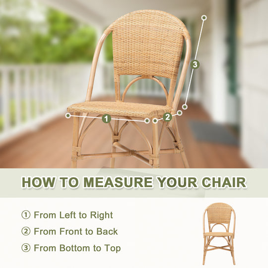 COOS BAY Tufted High Back Chair Cushions, 42x21 Inch, Set of 2