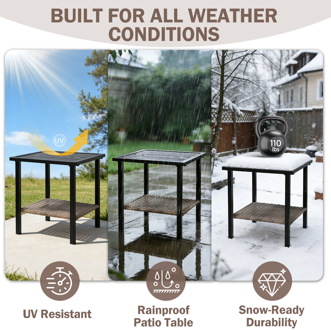 COOS BAY Sunset Haven Outdoor Patio Side Table/Coffee Table