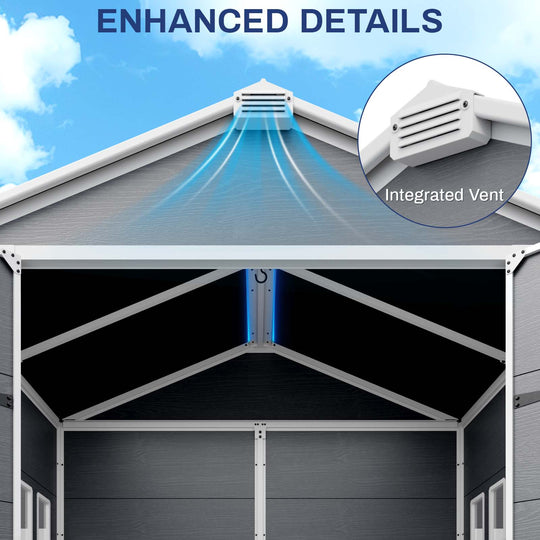COOS BAY 5x3/6x4/8x6/8x8 Outdoor Storage Shed