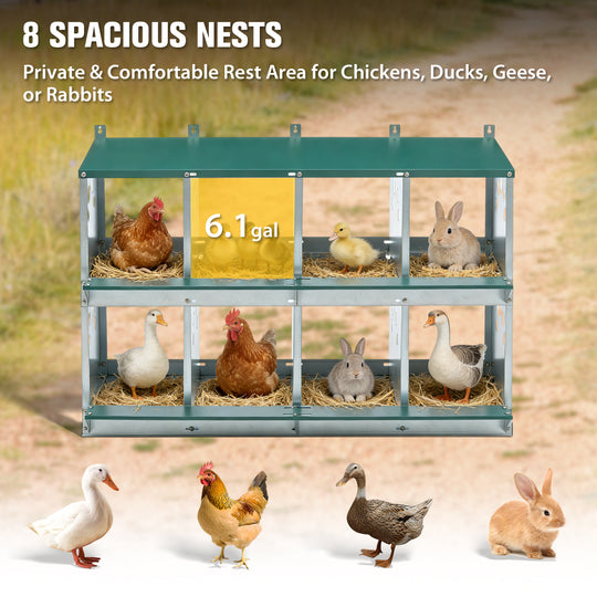 COOS BAY Metal Chicken Nesting Box, Green