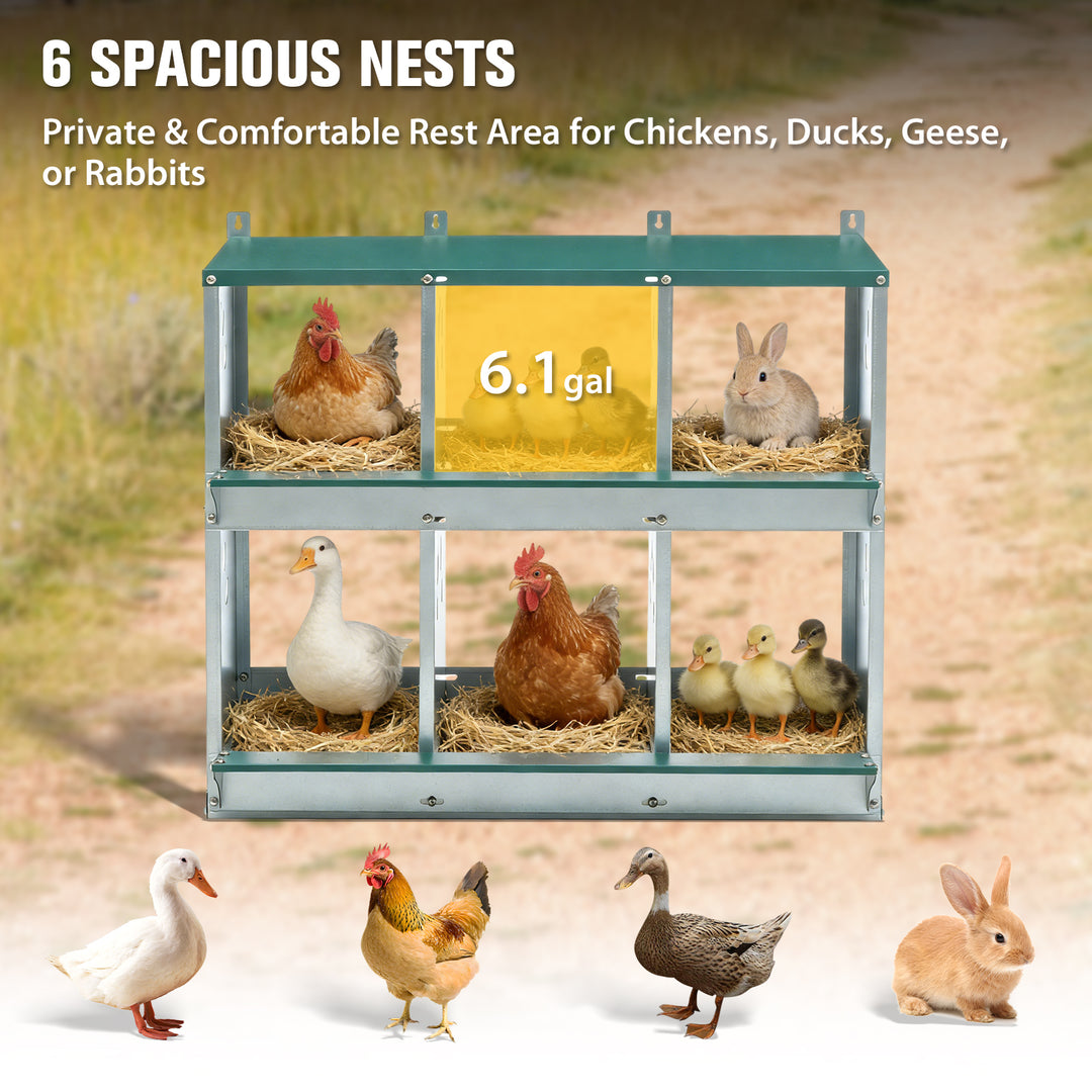 COOS BAY Metal Chicken Nesting Box, Green