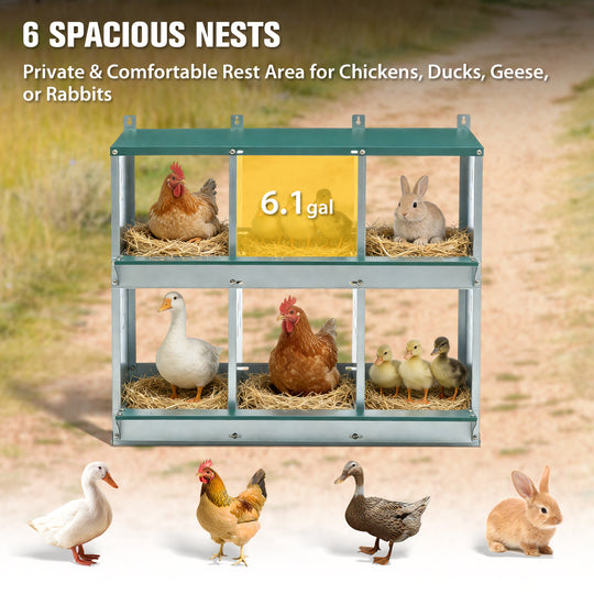 COOS BAY Metal Chicken Nesting Box, Green