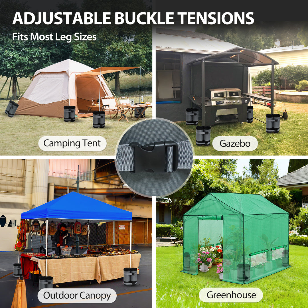 COOS BAY Canopy Weights Set of 4/6, 270 lbs, Gray