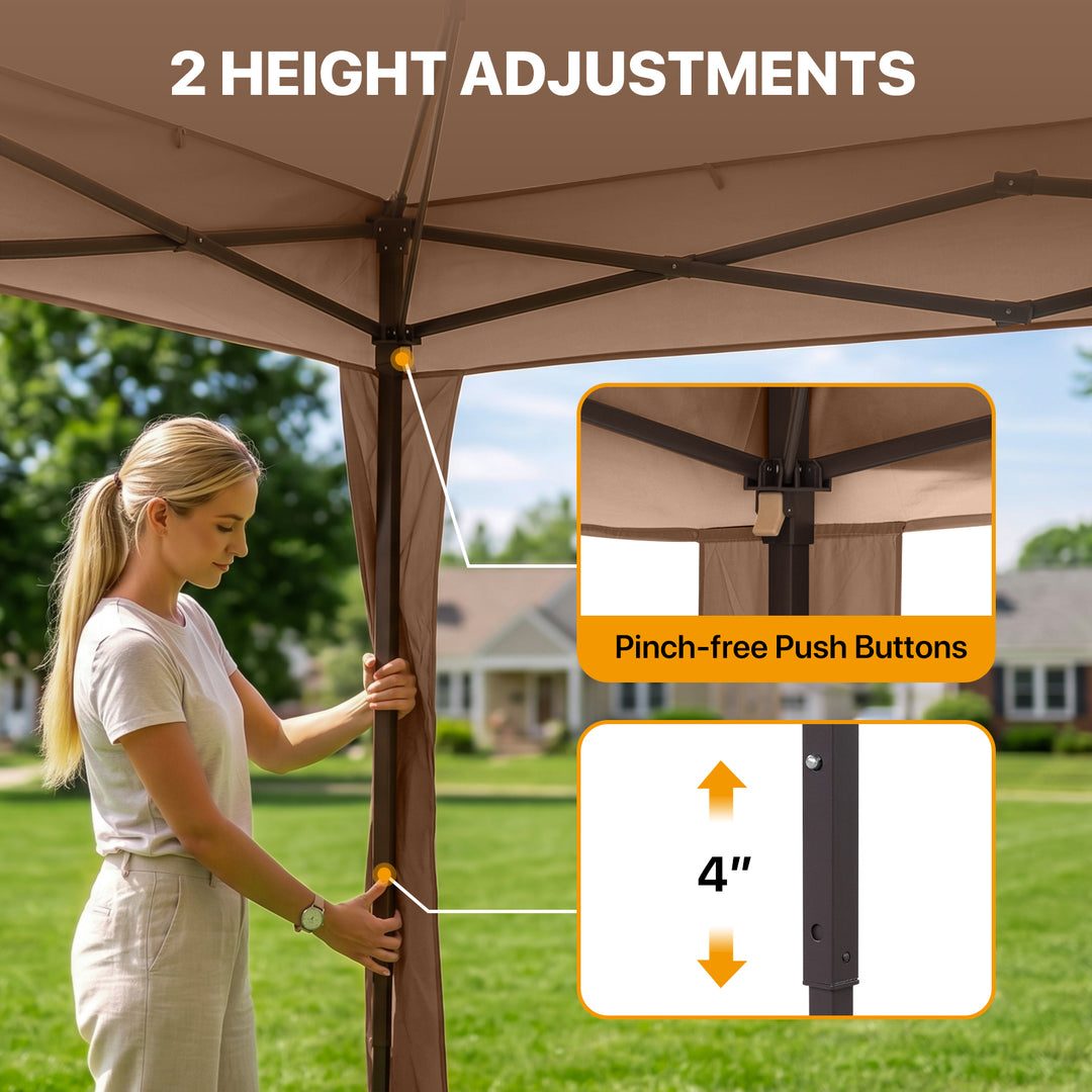 COOS BAY 11x11 Pop Up Gazebo with Mesh Netting