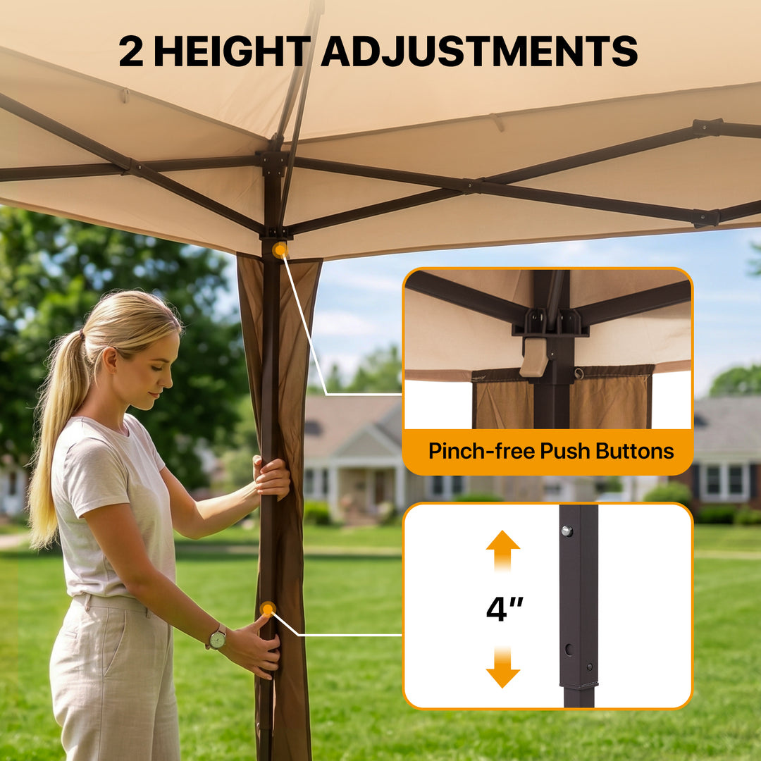 COOS BAY 11x11 Pop Up Gazebo with Mesh Netting