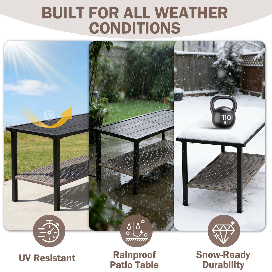 COOS BAY Sunset Haven Outdoor Patio Side Table/Coffee Table
