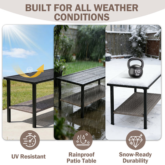 COOS BAY Sunset Haven Outdoor Patio Side Table/Coffee Table