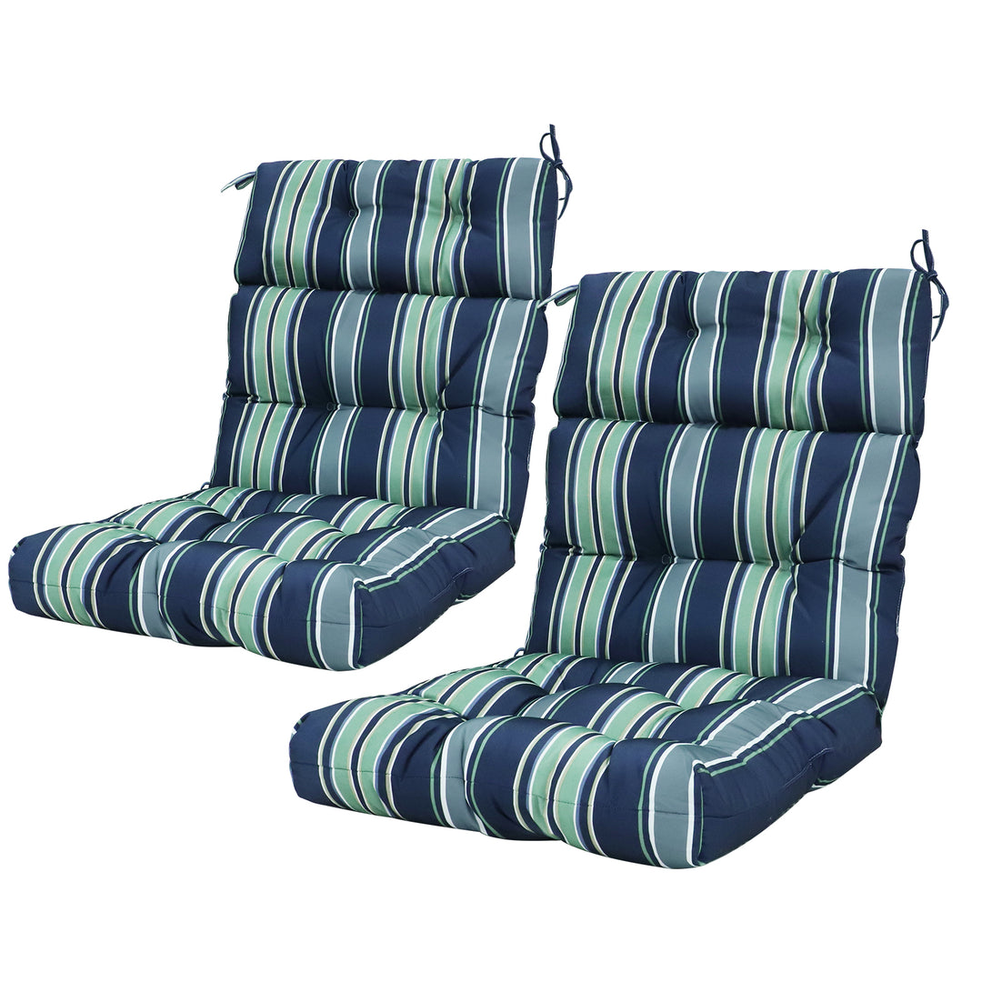 COOS BAY Outdoor Chair Cushions High Back 46x22 Inch, 2 Pack