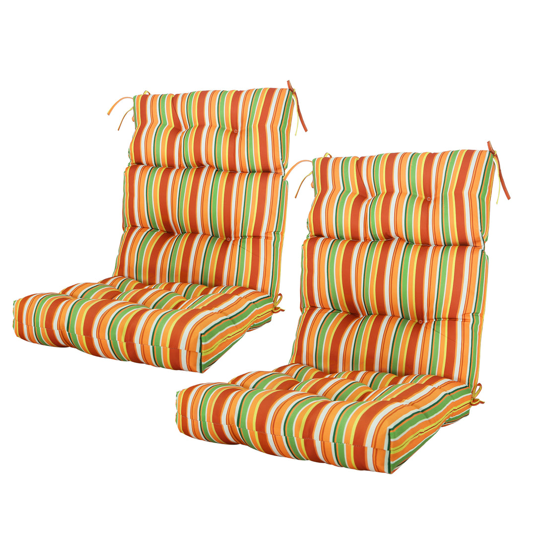 COOS BAY Outdoor Chair Cushions High Back 46x22 Inch, 2 Pack