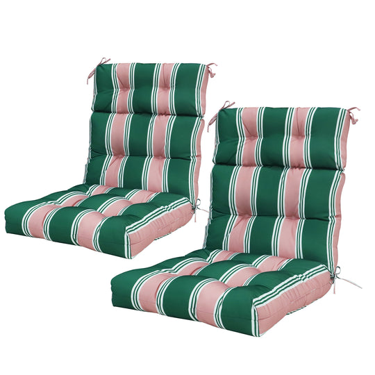 COOS BAY Outdoor Chair Cushions High Back 46x22 Inch, 2 Pack