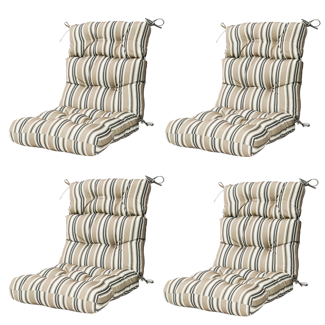 COOS BAY Outdoor Chair Cushions High Back 46x22 Inch, 4 Pack