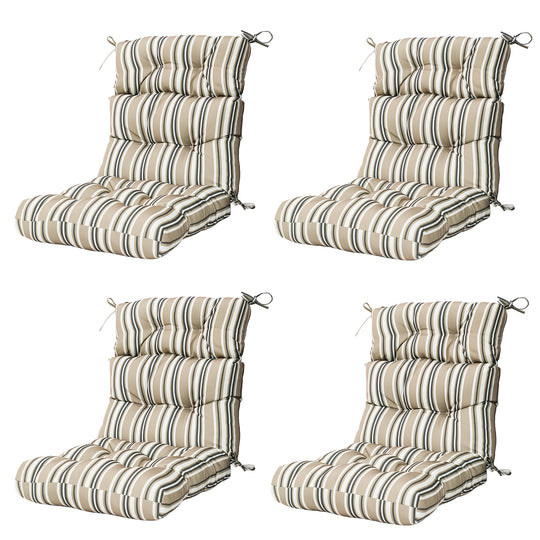 COOS BAY Outdoor Chair Cushions High Back 46x22 Inch, 4 Pack