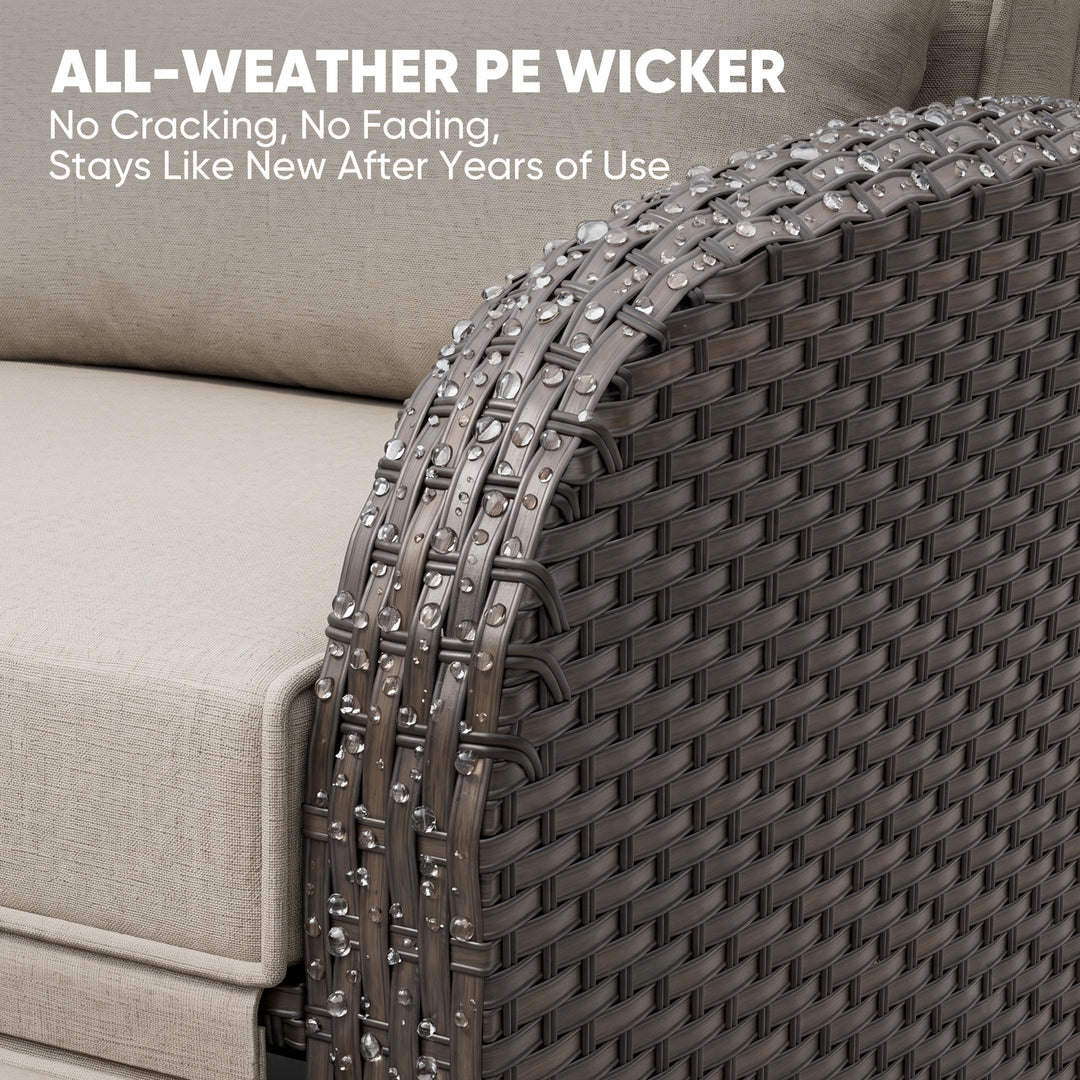 Outdoor Recliner Chair, Wicker Reclining Patio Chair