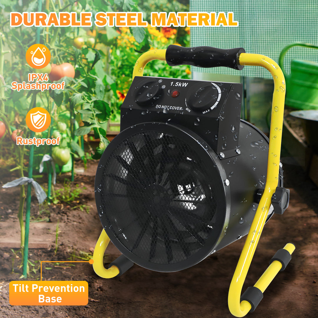 COOS BAY 1500W Outdoor Space Heater with Thermostat,1/2 Pack, Black