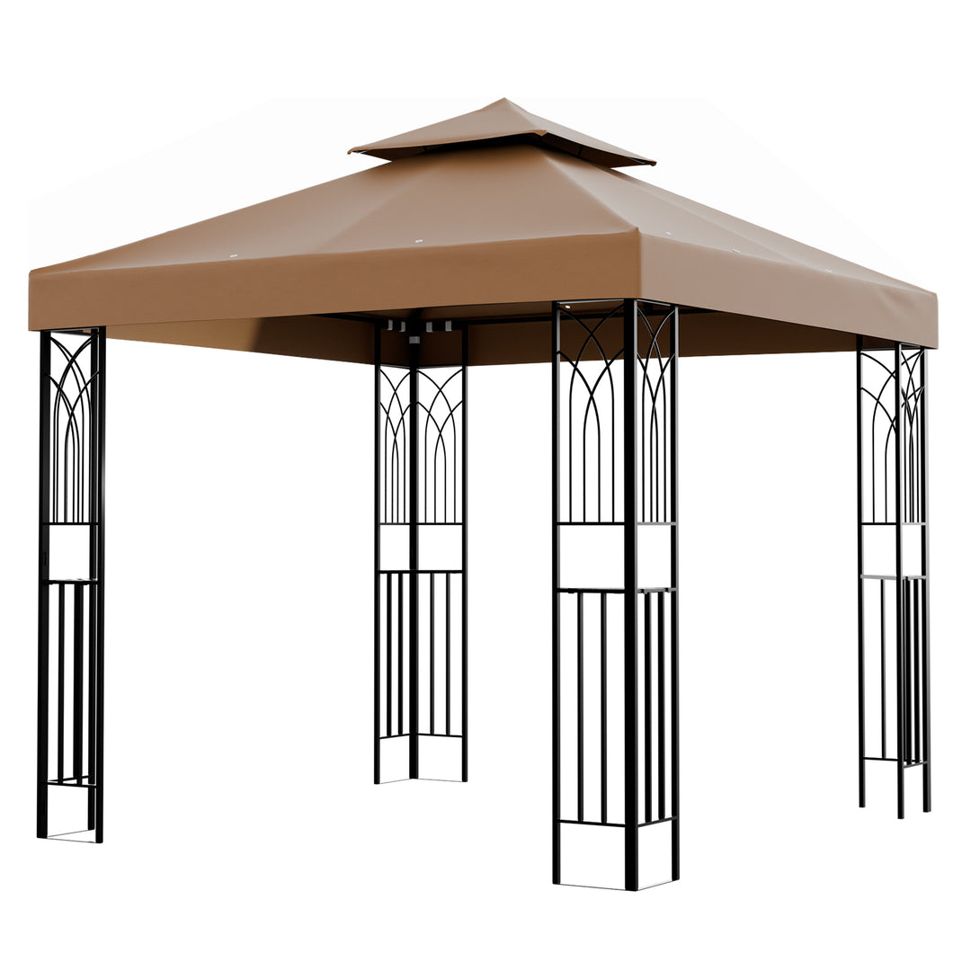 COOS BAY 8x8 Outdoor Patio Two-Tier Soft Top Gazebo