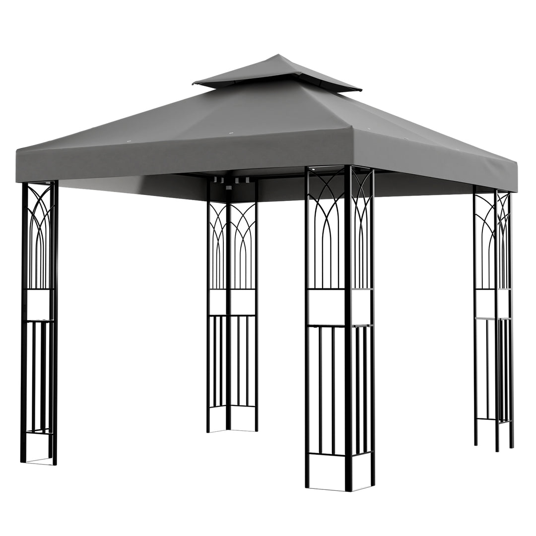 COOS BAY 8x8 Outdoor Patio Two-Tier Soft Top Gazebo