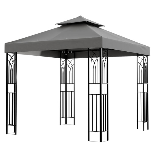 COOS BAY 8x8 Outdoor Patio Two-Tier Soft Top Gazebo