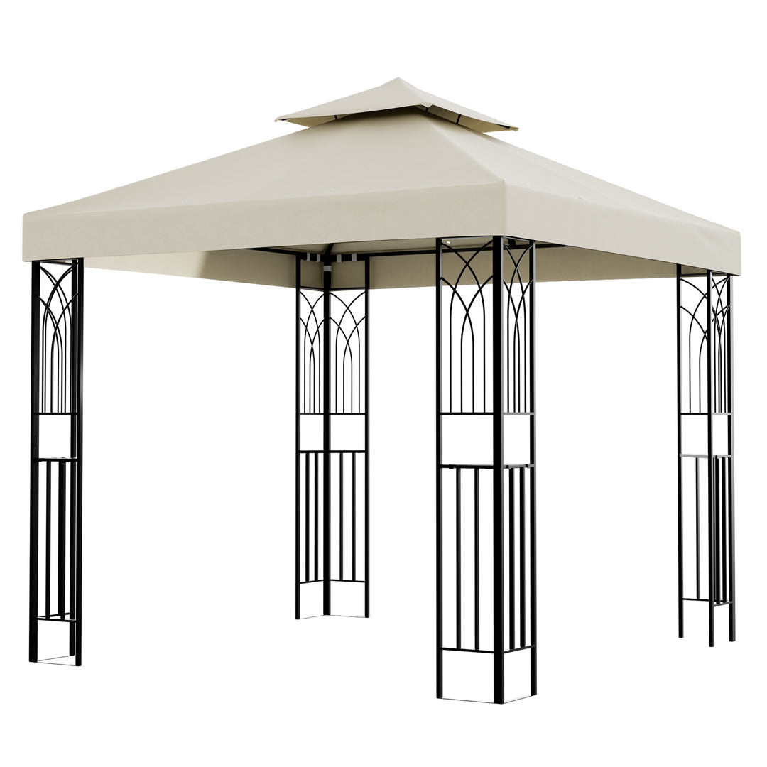 COOS BAY 8x8 Outdoor Patio Two-Tier Soft Top Gazebo