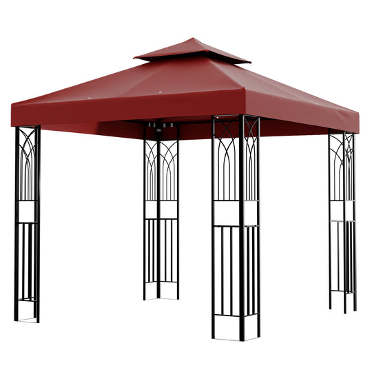 COOS BAY 8x8 Outdoor Patio Two-Tier Soft Top Gazebo