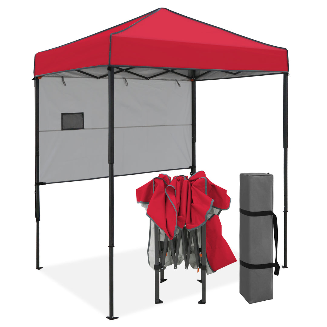 COOS BAY Pop Up Canopy Tent 6x4 with Adjustable Sun Wall