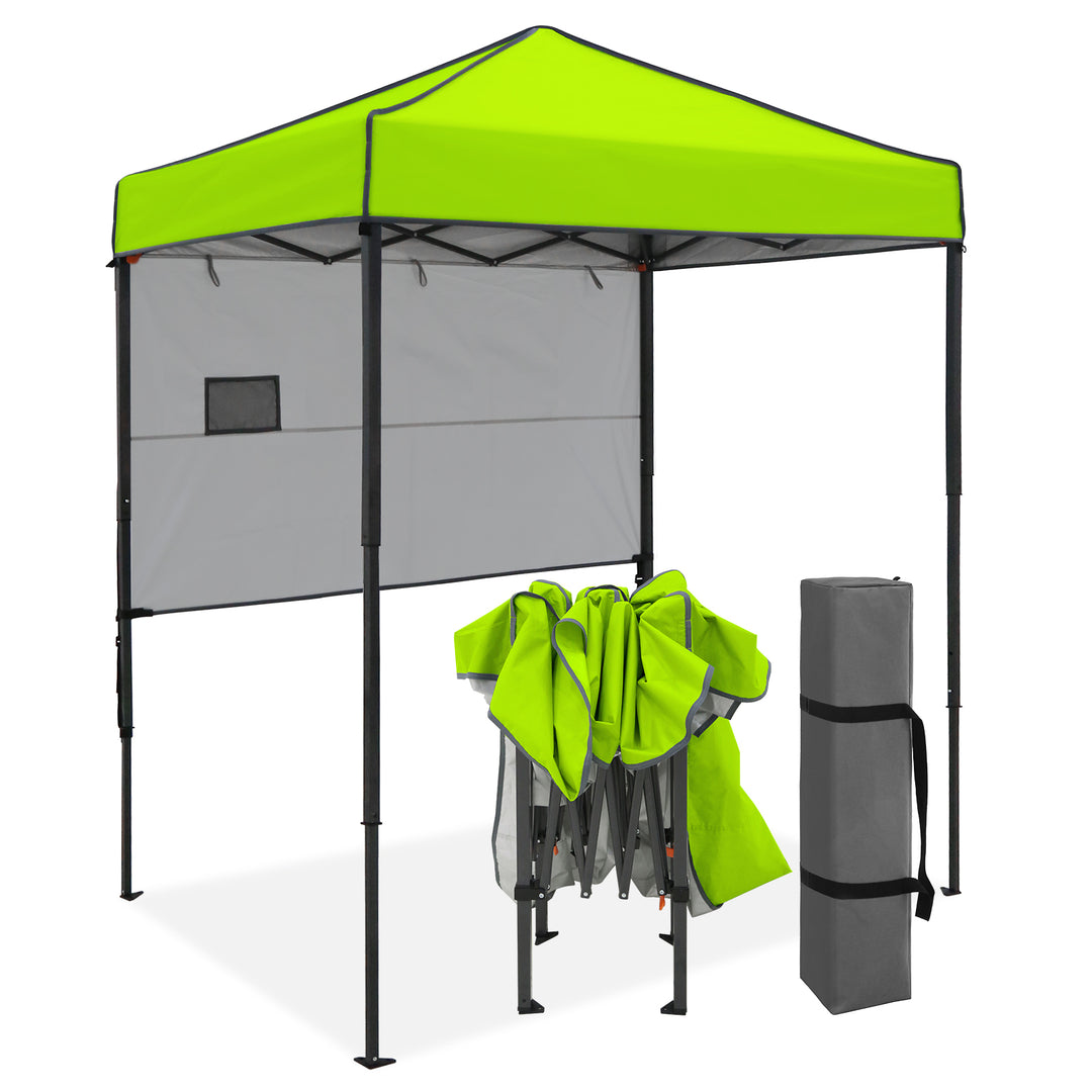 COOS BAY Pop Up Canopy Tent 6x4 with Adjustable Sun Wall