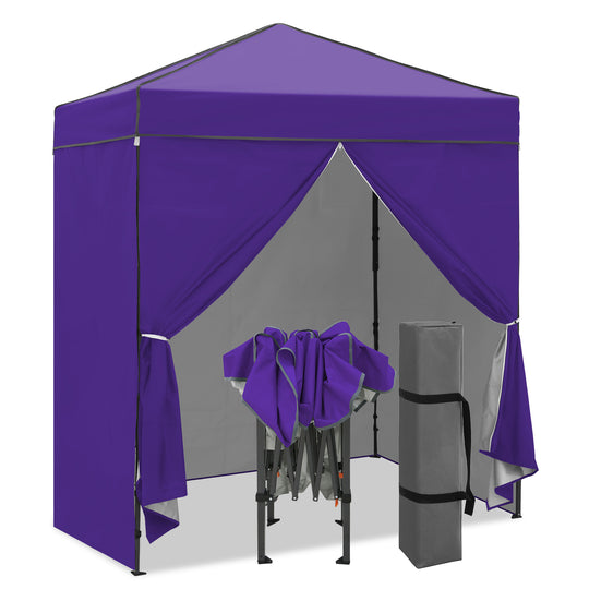 COOS BAY Pop Up Canopy Tent 6x4 with Four Removable Sun Walls