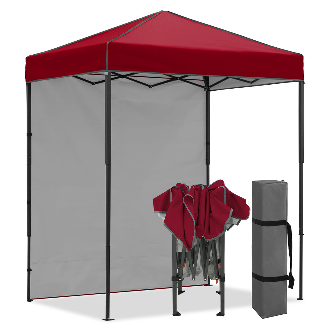 COOS BAY Pop Up Canopy Tent 6x4 with One Removable Sun Wall