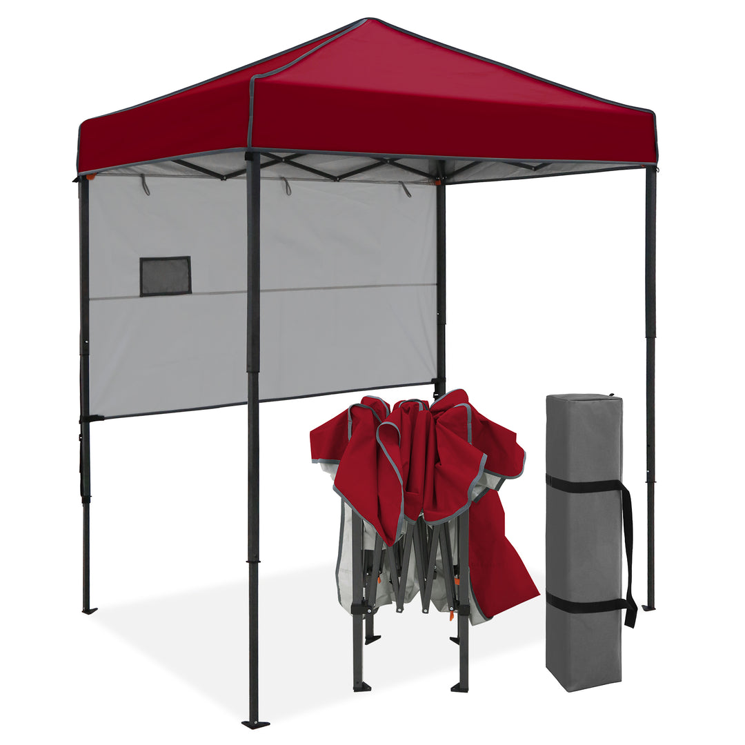 COOS BAY Pop Up Canopy Tent 6x4 with Adjustable Sun Wall
