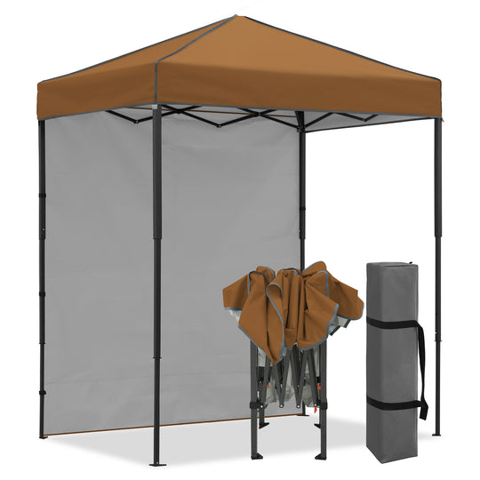 COOS BAY Pop Up Canopy Tent 6x4 with One Removable Sun Wall