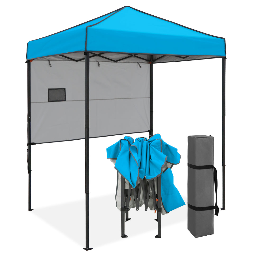 COOS BAY Pop Up Canopy Tent 6x4 with Adjustable Sun Wall