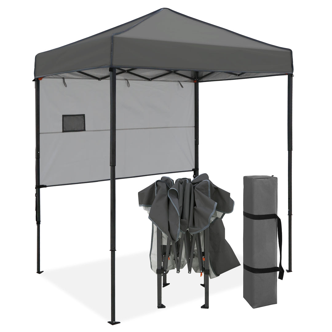 COOS BAY Pop Up Canopy Tent 6x4 with Adjustable Sun Wall