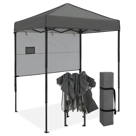 COOS BAY Pop Up Canopy Tent 6x4 with Adjustable Sun Wall