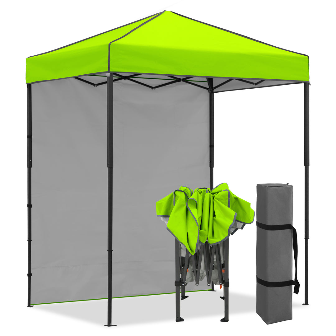 COOS BAY Pop Up Canopy Tent 6x4 with One Removable Sun Wall