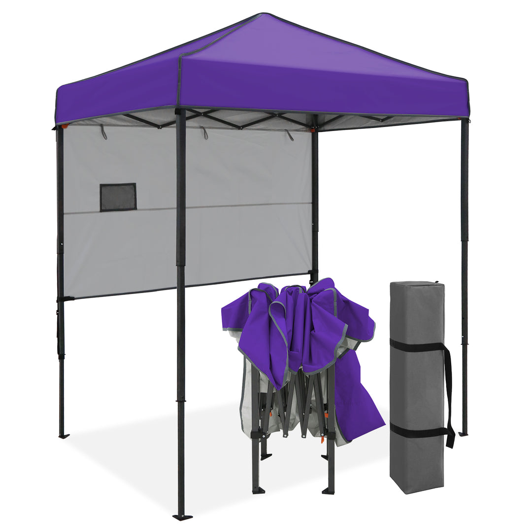 COOS BAY Pop Up Canopy Tent 6x4 with Adjustable Sun Wall