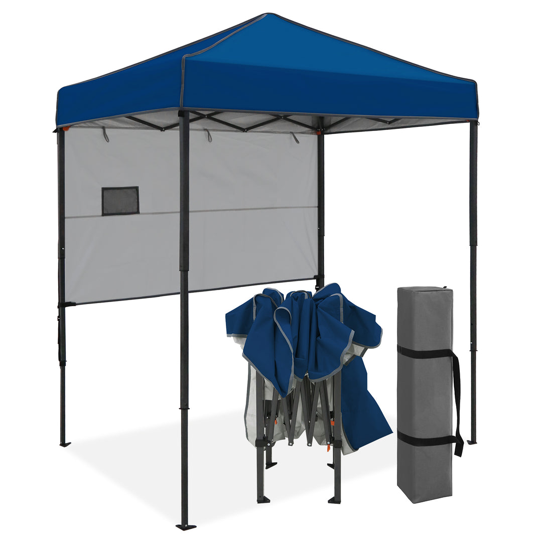 COOS BAY Pop Up Canopy Tent 6x4 with Adjustable Sun Wall
