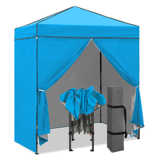 COOS BAY Pop Up Canopy Tent 6x4 with Four Removable Sun Walls