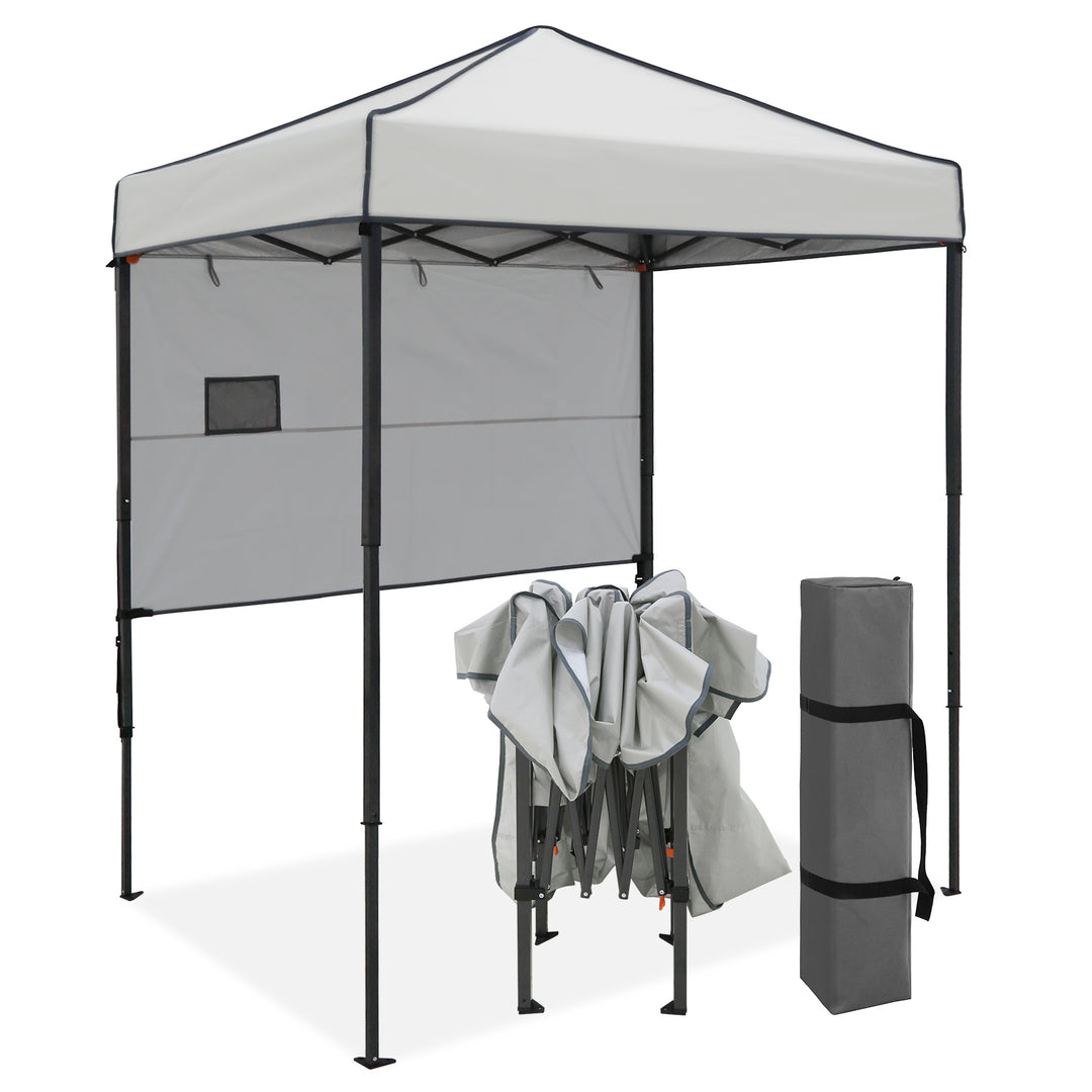 COOS BAY Pop Up Canopy Tent 6x4 with Adjustable Sun Wall