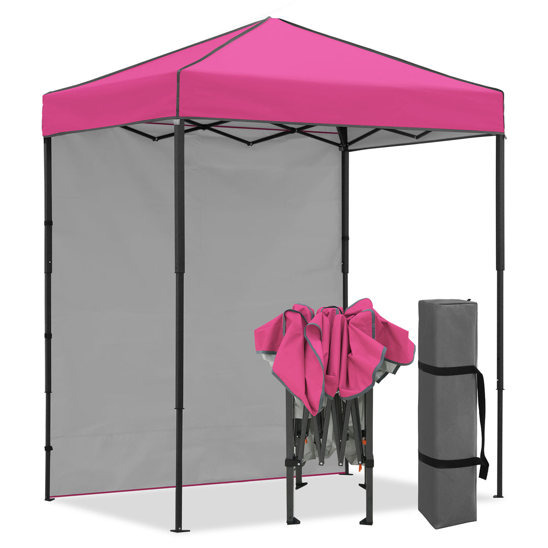 COOS BAY Pop Up Canopy Tent 6x4 with One Removable Sun Wall