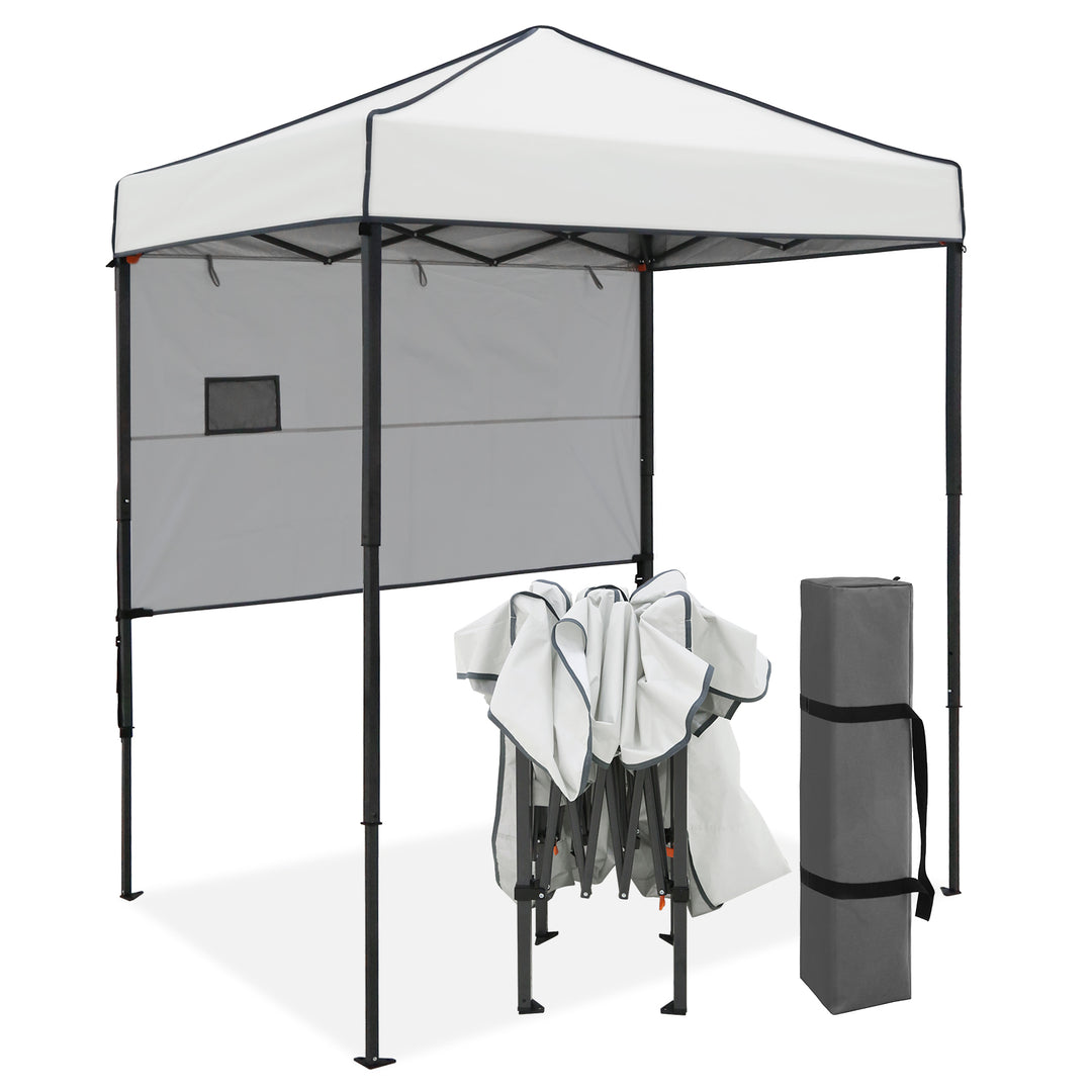 COOS BAY Pop Up Canopy Tent 6x4 with Adjustable Sun Wall