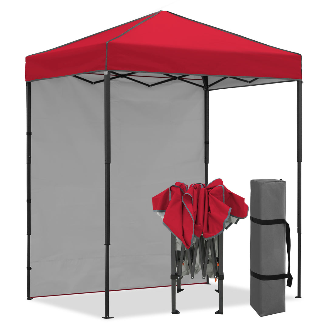 COOS BAY Pop Up Canopy Tent 6x4 with One Removable Sun Wall